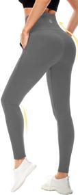 img 1 attached to Womens Leggings Pockets Athletic Large X Large Sports & Fitness in Water Sports