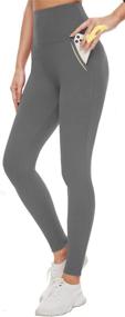img 3 attached to Womens Leggings Pockets Athletic Large X Large Sports & Fitness in Water Sports