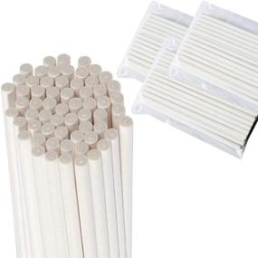 img 2 attached to 🍭 300 White 4 Inch Lollipop Sticks for Cake Pops, Cookies, Candy, Chocolate - Ideal for Parties and Baking