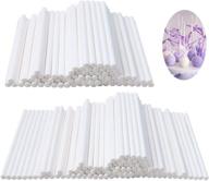 🍭 300 white 4 inch lollipop sticks for cake pops, cookies, candy, chocolate - ideal for parties and baking logo