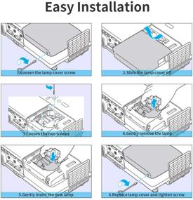 img 1 attached to Molgoc Projector Lamp Replacement Bulb: Compatible with EX7240, ELPLP88 V13H010L88 - Fits EX3240, EX9200, and More for Home Cinema PowerLite H682, EB-X36, EH-TW5210, EH-TW5300, EH-TW5350, EH-TW5350S