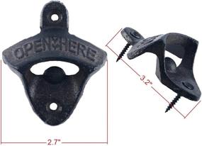 img 3 attached to 🍻 Homend 20Pack Cast Iron Wall Mount Bottle Openers: Vintage Rustic Bar Essential with Mounting Hardware Included!