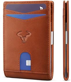 img 4 attached to 👝 Bulliant Leather Wallet Holders: Efficient 11-Card Capacity Men's Accessories