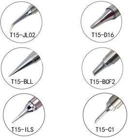 img 3 attached to FEITA T15 SMD Soldering Iron Tips for HAKKO FX-951/952, T12 Soldering Kit - 6-Piece Set