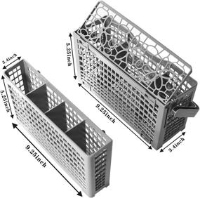 img 2 attached to 🍴 Корзина для замены столовых приборов в посудомоечных машинах - держатель приборов/столовых ножей - совместима с Bosch, Maytag, Kenmore, Whirlpool, KitchenAid, LG, Samsung, Frigidaire, GE.