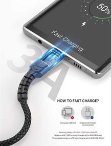 img 2 attached to 🔌 JSAUX Braided Charging Cable: Industrial Electrical Compatible Controller Charger