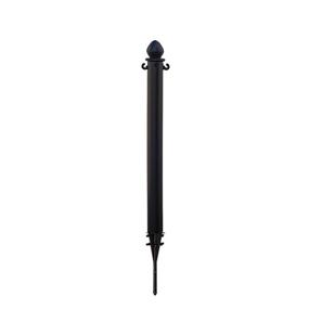 img 2 attached to Plastic Safety Queue Stanchion Barrier Set With 6 PCS And C-Hook (Black Spike)