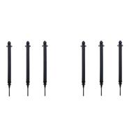 plastic safety queue stanchion barrier set with 6 pcs and c-hook (black spike) logo