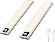 lrlite closet cabinet lights - 2 pack, 72 led wireless motion sensor light - rechargeable & portable night light for cupboard, drawer, shelf, counter, stair, and kitchen lighting logo