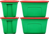 🎄 efficient holiday organization: simplykleen 4-pack christmas storage totes with lids (red/green) logo