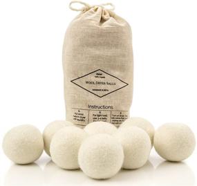 img 2 attached to Organic Wool Dryer Balls, 8-Pack — Ecofriendly Fabric Softener for Infants — Gentle on Clothes & Skin