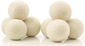 img 1 attached to Organic Wool Dryer Balls, 8-Pack — Ecofriendly Fabric Softener for Infants — Gentle on Clothes & Skin