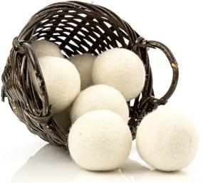 img 4 attached to Organic Wool Dryer Balls, 8-Pack — Ecofriendly Fabric Softener for Infants — Gentle on Clothes & Skin