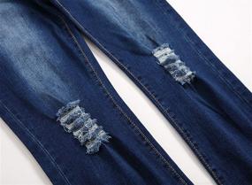 img 1 attached to 👖 Stylish and Trendy Kihatwin Skinny Ripped Distressed Zipper Jeans for Boys
