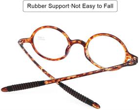 img 1 attached to 👓 DOOViC Round Reading Glasses: Fashionable Tortoise Frames for Men & Women, Lightweight & Flexible +2.00 Strength