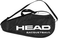 🎾 ultimate racquetball deluxe coverbag: premium racket carrying bag with accessory compartment and adjustable shoulder strap in sleek black design логотип