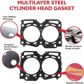 img 3 attached to 🚗 1999-2005 Subaru Forester Impreza Legacy Outback Baja & 2005 Saab 9-2X Head Gasket Set - 2.5L H4 H6 SOHC EJ25