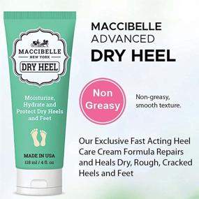 img 1 attached to 👣 Maccibelle Professional Advanced Heel Care Cream: Repair and Heal Dry, Cracked Heels - Moisturizing, Non-Greasy Formula (4 oz, 1 Piece)