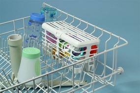 img 2 attached to High Capacity Dishwasher Basket for Infants Bottle Parts and Accessories - Made in USA with 100% Recycled Plastic by Prince Lionheart