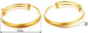 img 3 attached to Stylish 2pcs/lot 18K Gold Plated Kids Baby 🎁 Expandable Charm Bangles & Bracelets - Perfect 1st Birthday Gifts!