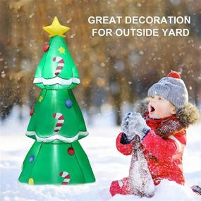 img 3 attached to 🎄 4FT Outdoor Christmas Inflatable Tree with LED Lights - Festive Yard Decor for Holidays
