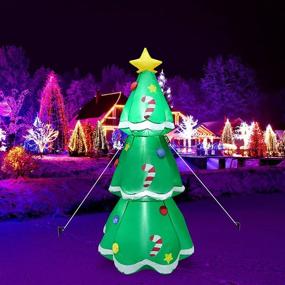 img 2 attached to 🎄 4FT Outdoor Christmas Inflatable Tree with LED Lights - Festive Yard Decor for Holidays