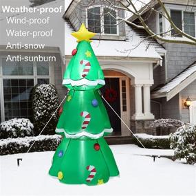 img 1 attached to 🎄 4FT Outdoor Christmas Inflatable Tree with LED Lights - Festive Yard Decor for Holidays
