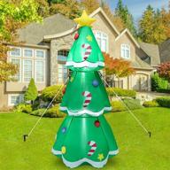 🎄 4ft outdoor christmas inflatable tree with led lights - festive yard decor for holidays logo