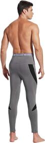 img 1 attached to 🔥 Stay Warm and Comfortable with UNIQUEBELLA Men's Thermal Underwear Pants Bottoms: Long Johns Fleece Sweat Quick Drying Thermo