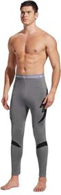 img 4 attached to 🔥 Stay Warm and Comfortable with UNIQUEBELLA Men's Thermal Underwear Pants Bottoms: Long Johns Fleece Sweat Quick Drying Thermo