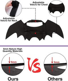 img 3 attached to 🦇 Halloween Pet Bat Wing Costume for Cats and Dogs - Spooky Bat Heroes Theme for Cosplay, Parties, and Decorations - Halloween Party Favor for Puppies and Kittens