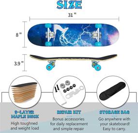 img 3 attached to 🛹 FlyFlash Standard Complete Skateboard - Enhancing Skateboards for Optimal Performance