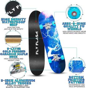 img 1 attached to 🛹 FlyFlash Standard Complete Skateboard - Enhancing Skateboards for Optimal Performance