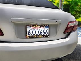 img 2 attached to WIRESTER Printed License Decoration Vehicle Exterior Accessories for License Plate Covers & Frames