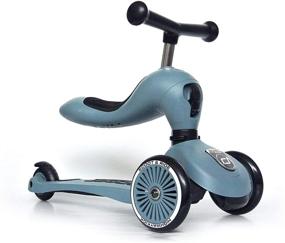img 4 attached to 🛴 Scoot & Ride - Highwaykick 1 Children Adjustable 2-in-1 Scooter with Tip Prevention Safety Pad - Ages 1-5