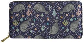 img 4 attached to Coloranimal Leather Manatee Organizer Closure Women's Handbags & Wallets and Wallets