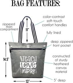 img 3 attached to 👜 Stylish and Practical Large Teacher Tote Bags: A Perfect Appreciation Gift for Women