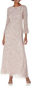 img 2 attached to 👗 Stunning Beaded Elegance: Adrianna Papell Women's Long Dress