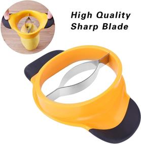 img 1 attached to 🥭 Upgraded Kesntto Mango Slicer - Ultra-Sharp Mango Cutter, Peeler, and Pitter - Extra Large Mango Splitter - Divider for Mangoes Up to 5 Inches