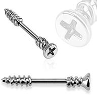 💎 pair of 14g screw bar nipple ring body jewelry for sale logo