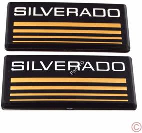 img 3 attached to Улучшите стиль своего Chevy Silverado с частями 2x PartsTo Cab Emblem Badge Side Roof Pillar Decal Plate для 88-98 90 91 Suburban Tahoe C/K Series Blazer