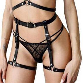 img 1 attached to Asooll Leather Harness Nightclub Accessories Women's Jewelry