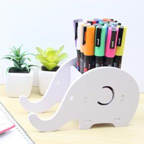 img 1 attached to Acrylic Marker Decorative Elephant Holder Painting, Drawing & Art Supplies