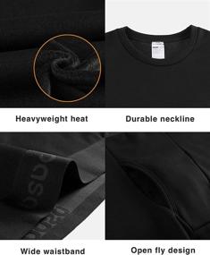 img 3 attached to LAPASA Mens Thermoflux Thermal Underwear Set: Heavy/Light/Mid Weight, Fleece Lined, Long Johns Warm Top & Pants