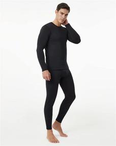 img 2 attached to LAPASA Mens Thermoflux Thermal Underwear Set: Heavy/Light/Mid Weight, Fleece Lined, Long Johns Warm Top & Pants