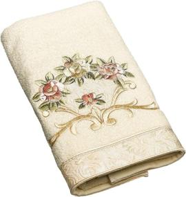 img 1 attached to Ivory Rosefan Hand Towel by Avanti Linens 5412IVR