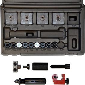 img 1 attached to Cal-Van Tools 165 Master Brake Flaring Kit - Double and Single Flares, Professional Inline Flaring Tools. High-Quality Tool Set