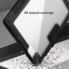 img 1 attached to 📱 Nillkin iPad Pro 12.9 2021/2020 Case [Camera Slide Cover, Pencil Holder] PU Leather Stand Cover with Auto Sleep - Black