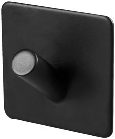 img 2 attached to 🔗 LJLink Self Adhesive Hooks: Modern & Waterproof Stainless Steel Coat Towel Key Wall Mount Hanging Hooks, 2 Pack - Matte Black, Heavy Duty & Stylish for Bathroom Kitchen Bedroom Office