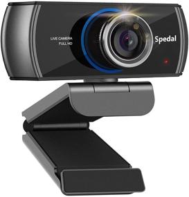 img 4 attached to Веб-камера Spedal с микрофоном и видеовызовом Full HD 1080P для настольного компьютера и ноутбука, совместимая с Windows/Mac OS